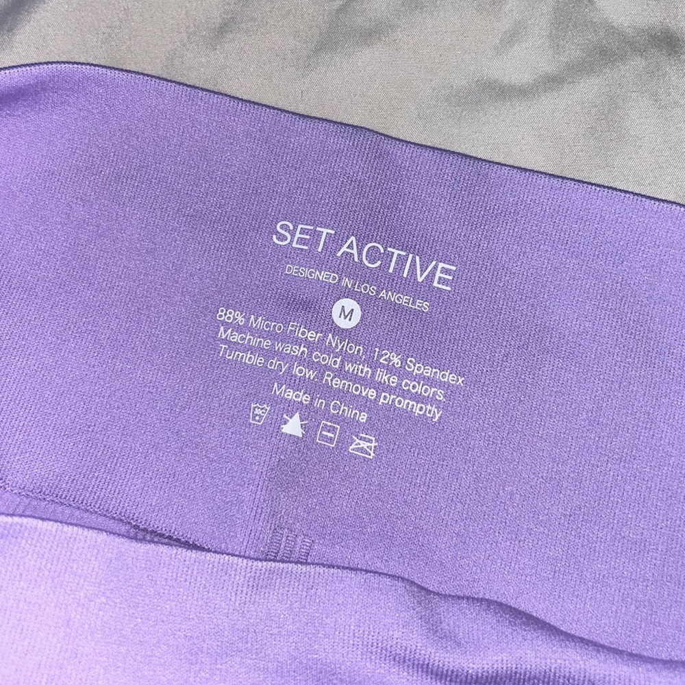 Lavender 7/8 Ribbed Leggings